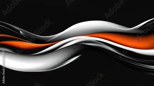 Abstract futuristic wave with smooth perspective lines, perfect for modern cover templates, music visuals, and banners.