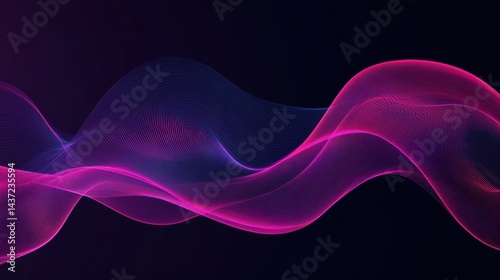 Creative abstract background with minimalist curved waves, perfect for modern advertising, presentations, and music visuals.