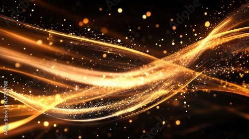 Dynamic line wave poster with a modern and sleek aesthetic, ideal for technology branding, flyers, and web design.