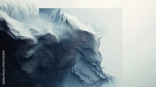 Dynamic line wave poster with a modern and sleek aesthetic, ideal for technology branding, flyers, and web design.