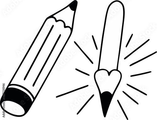 cute pen studying svg icon