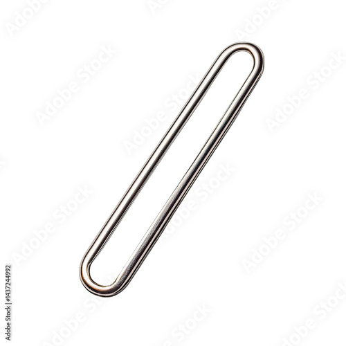A paperclip in a minimalistic design on a white background

