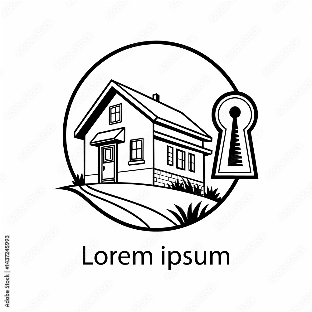 Fototapeta premium Logo for real estate home solutions that is a home solution.