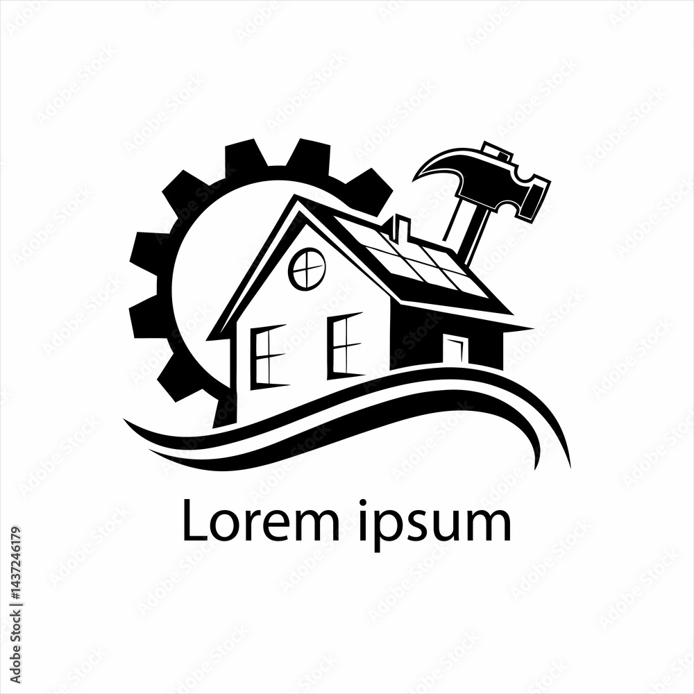 Fototapeta premium Logo for real estate home solutions that is a home solution.