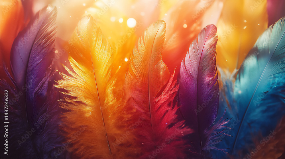Fototapeta premium colorful_feather_decoration,