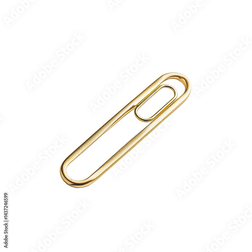 A paperclip in a minimalistic design on a white background

