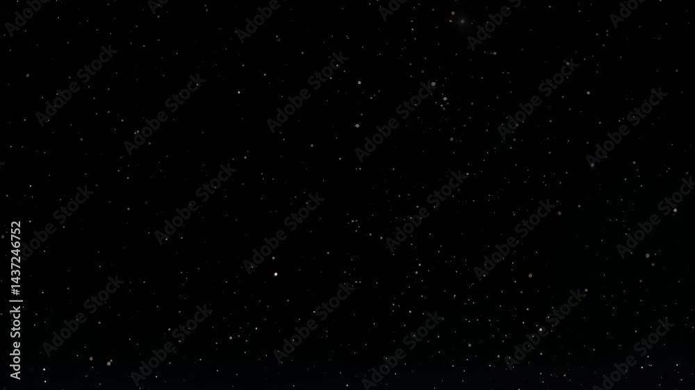 sparkling white stars in black space glitter cosmic background