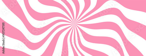 Pink Swirl Background. Abstract Sweet Candy Color Frame. 