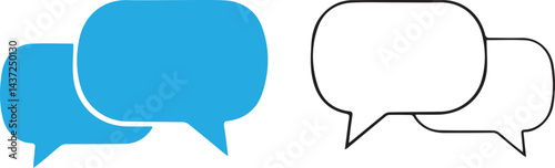 Minimal Thought Bubble Pack – Editable Cloud Icons , Thought Bubbles Vector Set – Editable Thinking Icons
