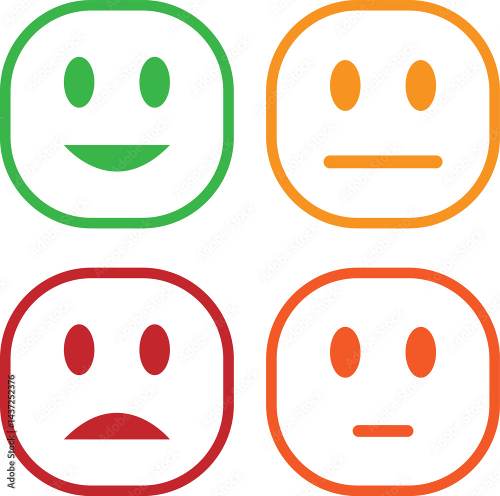 Fototapeta premium emoji vector, smiley illustration, cute emoji set, expression icons, emoji face vector, happy face emoji, sad emoji vector, laughing emoji, cartoon emoji,