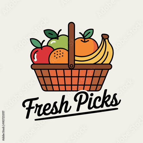Fresh Picks Vintage Fruit Basket Design