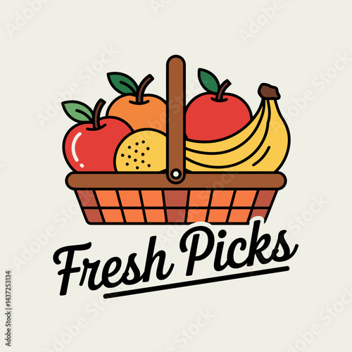 Fresh Picks Vintage Fruit Basket Design