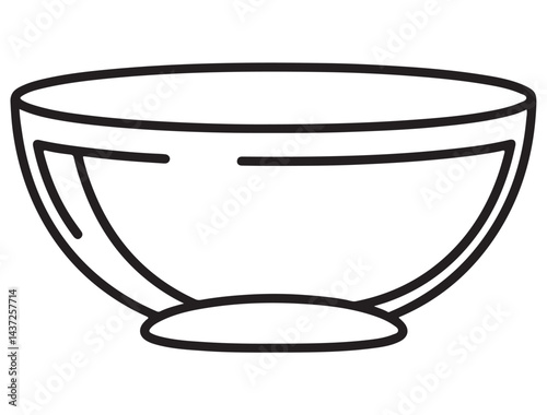 BOWL SILHOUETTE WHITE BACKGROUND