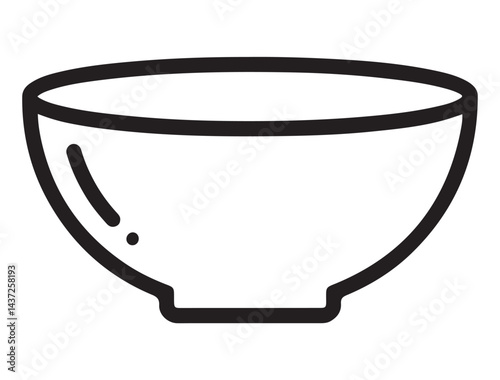 BOWL SILHOUETTE WHITE BACKGROUND