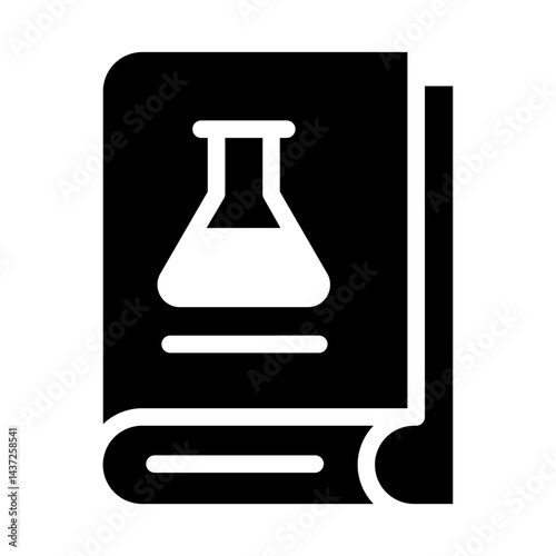 Chemistry Book Solid black icon