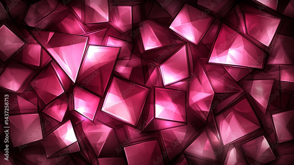 Obraz premium Pink red geometric design background