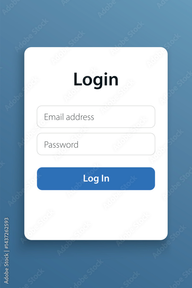 Modern Login Screen with Email and Password Fields