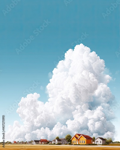 Adorable tiny village wallpaper for cozy backgrounds, pastel adorable tiny village wallpaper for creative designs, whimsical scene of adorable tiny village wallpaper with text space