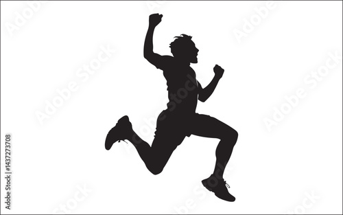 silhouette of a girl jumping