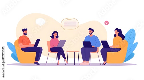 A group of people working together at a small table.