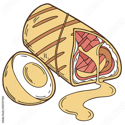 Cheese-Wrapped Egg and Ham Bomb. Perfect for: Easter brunch, Mother's Day, breakfast buffets