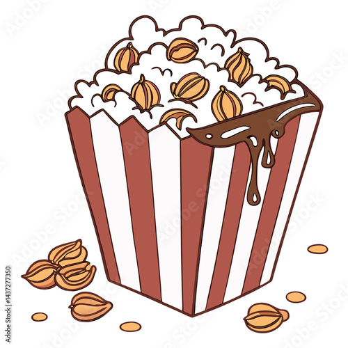 Double Caramel Chocolate Popcorn. Perfect for: Christmas, movie nights, festive gift baskets