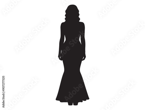 BURLESQUE SILHOUETTE WHITE BACKGROUND