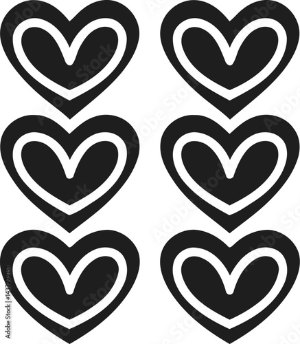 set of heart shaped chocolates
