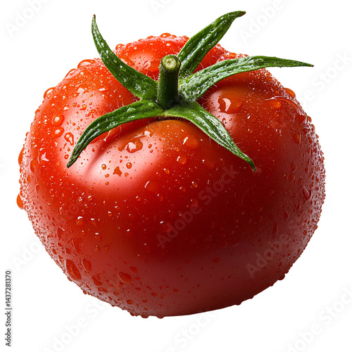 Closeup ripe red tomato fresh produce image