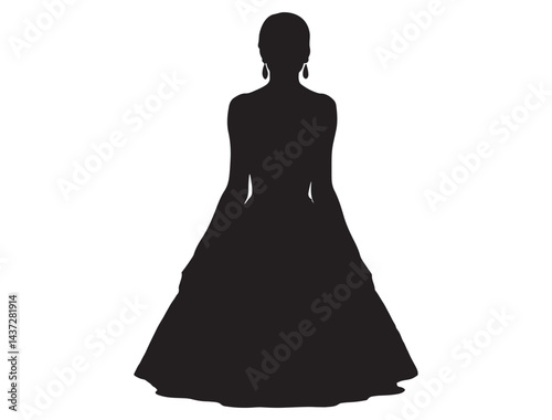 BURLESQUE SILHOUETTE WHITE BACKGROUND