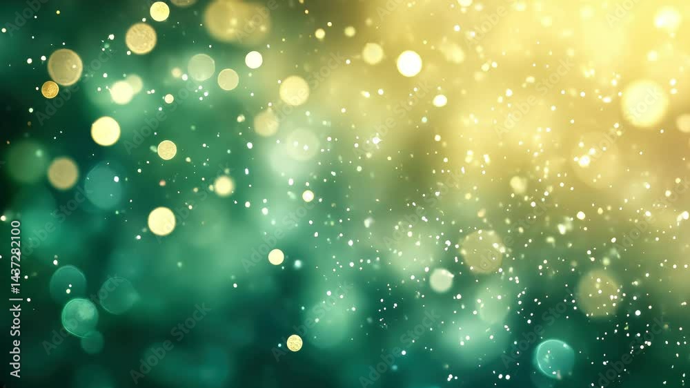 green and yellow bokeh particles light blur with soft gradient