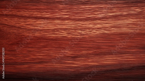 Mahogany Wood Texture Background with Rich Reddish-Brown Grain and Smooth Polished Finish for Elegant Design Use