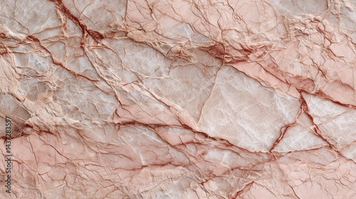 Seamless rose gold marble background texture with natural patterns, top view for luxurious design backdrops
