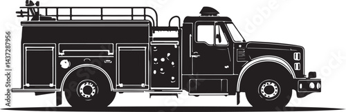 Vintage Fire Truck & Bus Vectors