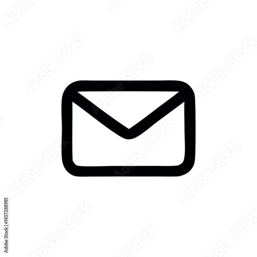mail icon on white background