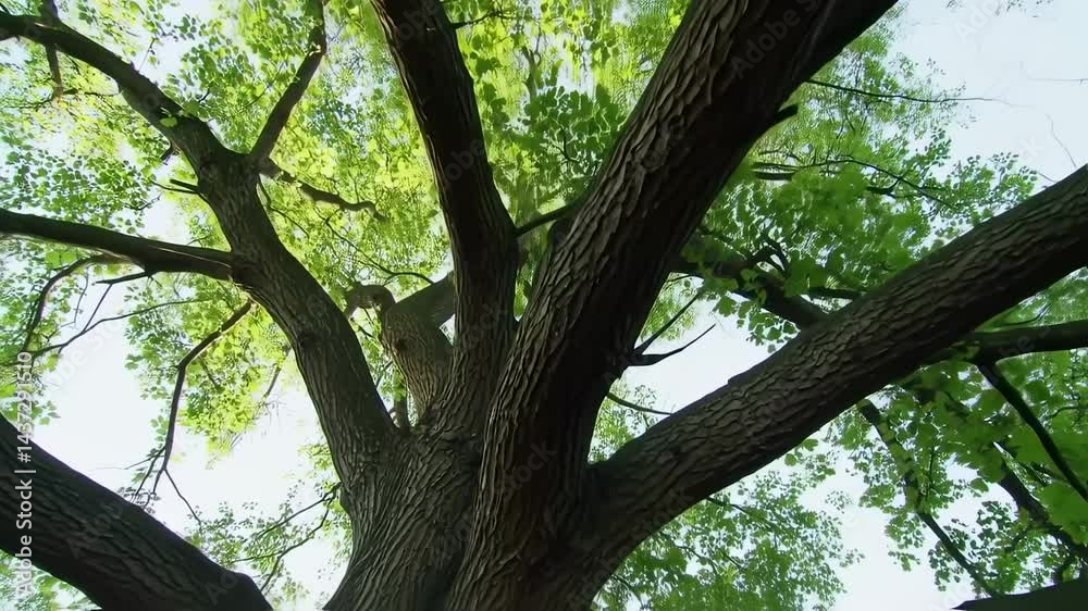 Tree branches from bellow with sunlight nature green environment