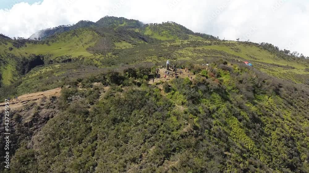 video of volcanic mountain savanna in asia, beautiful savanna video of volcanic mountain savanna in asia, beautiful savanna