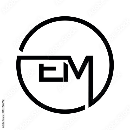 em letter logo design, vector illustration.	
