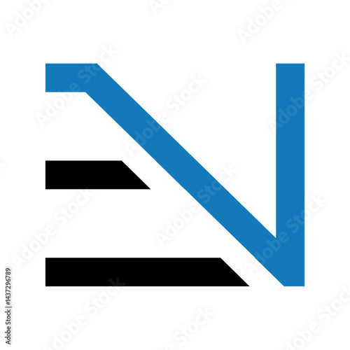 en letter logo design, vector illustration.	
