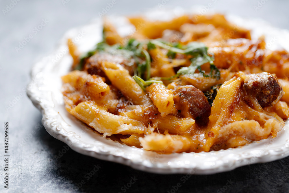 italian meatball macaroni and cheese