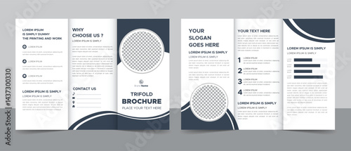 Creative Corporate Modern Business Trifold Brochure Layout Template Design