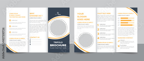 Creative Corporate Modern Business Trifold Brochure Layout Template Design