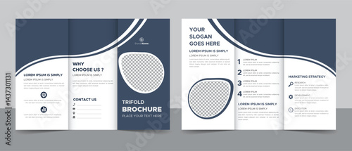 Creative Corporate Modern Business Trifold Brochure Layout Template Design