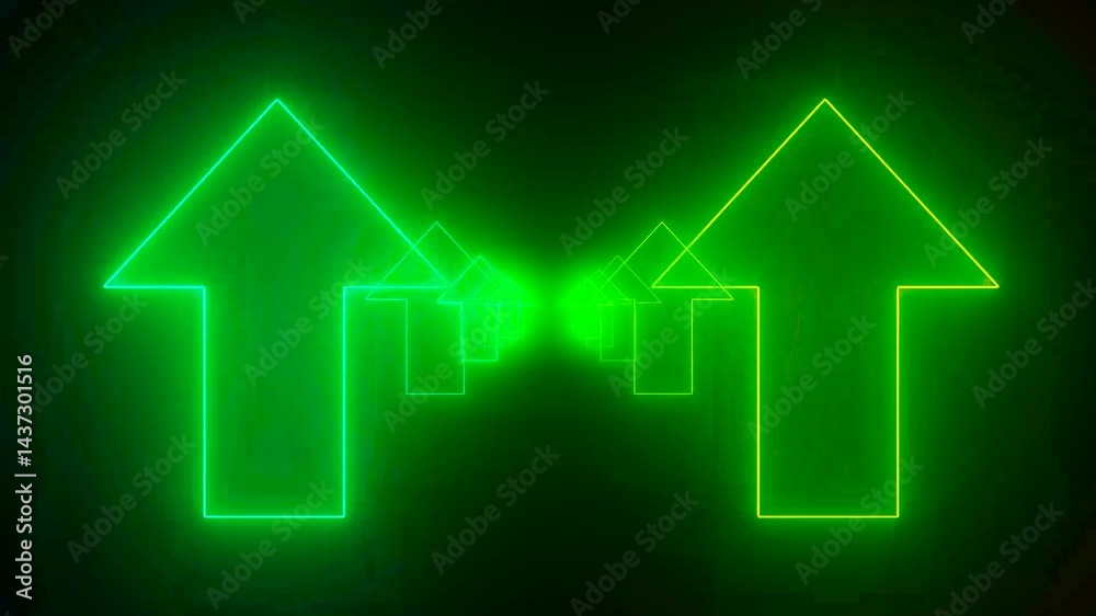 glowing arrows symbol , 