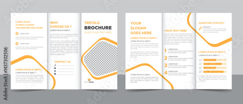 Creative Corporate Modern Business Trifold Brochure Layout Template Design