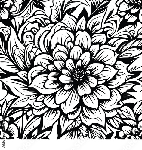seamless pattern with flowers