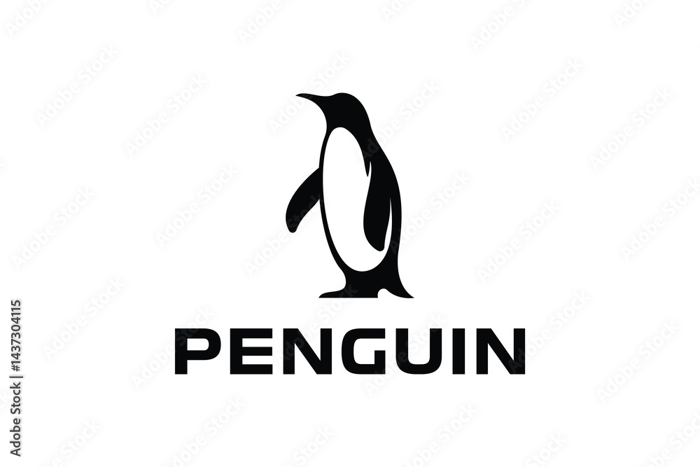 Obraz premium penguin logo vector illustration. modern penguin logo template