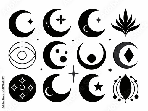Waning, full, and waxing moons — perfect for feminine energy themes