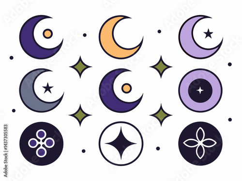 Waning, full, and waxing moons — perfect for feminine energy themes