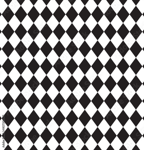 Seamless harlequin pattern-black and white, Seamless diamonds pattern. Seamless harlequin pattern-black and white. Geometric texture. Black diamond shape pattern eps 10